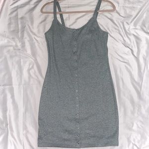 kendall & kylie gray button sun dress